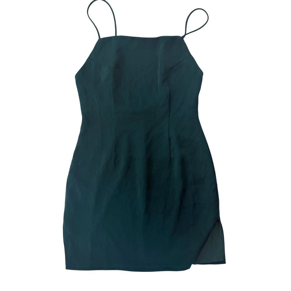 REVOLVE About Us Forest Green Square Neck Mini Dress Party Cocktail Size Small